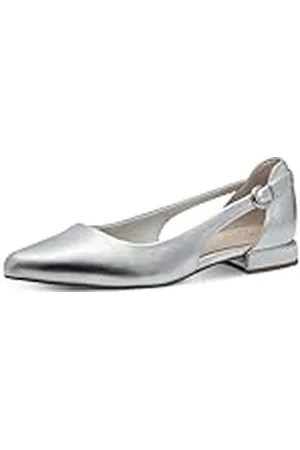 Marco Tozzi Damen Ballerinas 2-22114-42, Zapatos Tipo Ballet Mujer, Plata, 37 EU