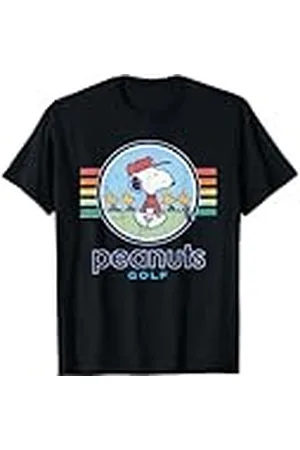 Peanuts Columpio de golf vintage de Snoopy Woodstock de verano retro Camiseta