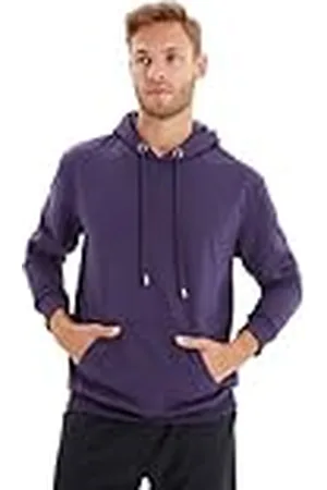 Trendyol Sudadera Regular Lisa con Capucha, , XL para Hombre