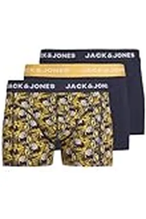 JACK & JONES Calzoncillos tipo bóxer Skull Rock Trunk para niños (paquete de 3) - 128