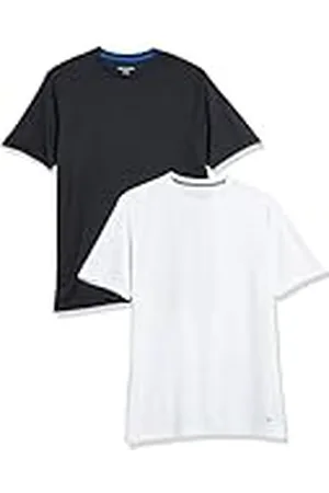 Amazon Camiseta Técnica, Rendimiento Deportivo (Disponible en Tallas Grandes y Largos Especiales) Hombre, Pack de 2, , S