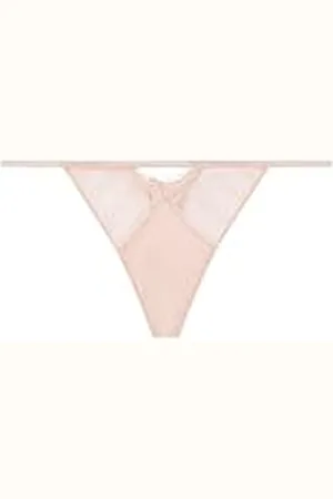 Women secret Tanga Encaje Nude Brief, , S para Mujer