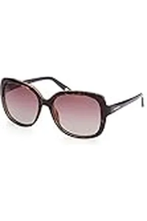 Skechers SE6126 Gafas de Sol para Mujer, Gafas de Sol Casual Ligeras, Lentes Cuadradas, Lentes Polarizadas Marrones, Habana Oscuro