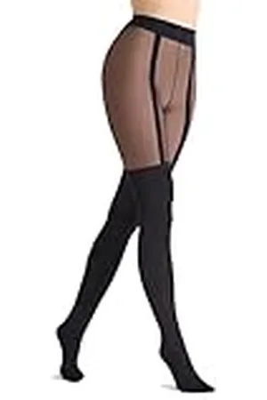Marilyn Pantis opacos de mujer 60 den abajo 20 den arriba imitación de calcetines altos de rayas negros