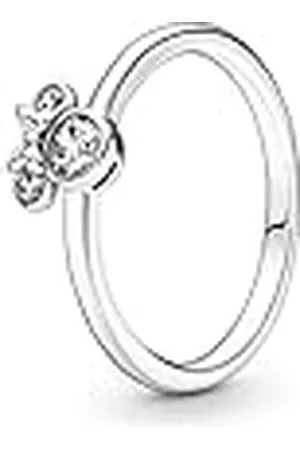 PANDORA Disney Anillo con diseño de Minnie Mouse de de ley con circonitas cúbicas transparentes, talla 58