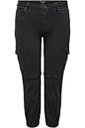 ONLY Carmissouri Reg ANK Cargo Mas Noos Jeans Solid, , 42W x 32L para Mujer