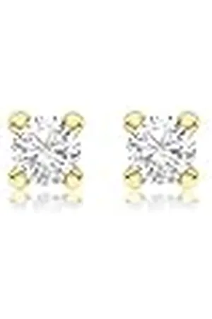 Amazon Pendientes de Oro de 9 Quilates con la Piedra Natal de Abril (previamente Amazon Collection)