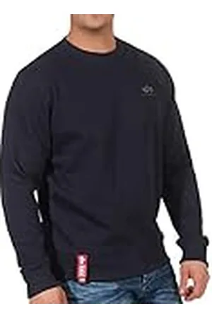 Alpha Industries Basic Small Logo Sudadera, Azul (Rep.Blue-07), L para Hombre