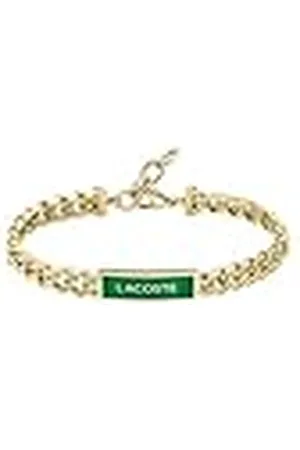 Lacoste FENCE Collection 2040323 - Pulsera de cadena para hombre en oro amarillo, talla única, Acero inoxidable, No es una piedra preciosa