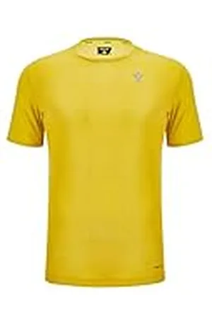 macron Run Prime Scd Clifton Camiseta Print Slyellow SS Man, Hombres, Color Amarillo, L