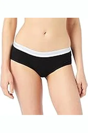 FM London (paquete de 3) ropa interior con cintura elástica para mujer | Ropa interior de mujer de ajuste cómodo en estilo hipster | Baragas negros, nude y blancos para mujer