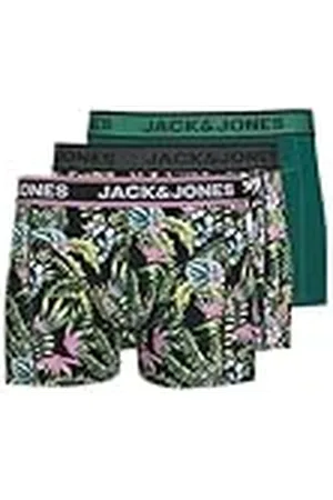 JACK & JONES Jacdrew Trunks 3 Pack Sn Bóxer, Negro/Paquete: Rosa Carnation-Negro, XL para Hombre