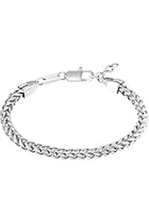 QS by s.Oliver Pulsera de acero inoxidable de los hombres de la joyería del brazo, 20+2 cm, , Viene en caja de regalo de joyería