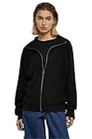 Urban classics Ladies Knitted Zip Cardigan Suéter, , XL para Mujer