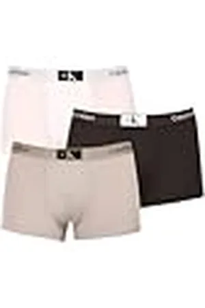 Calvin Klein Pack de 3 Calzoncillos para Hombre Bóxer de Tiro Bajo Elásticos, Multicolor (Black/Authentic Grey/White), XS