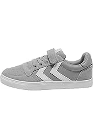 Hummel Slimmer Stadil Leather Low Jr, Zapatillas para Unisex Niños, Gris (Alloy 1100), 36 EU