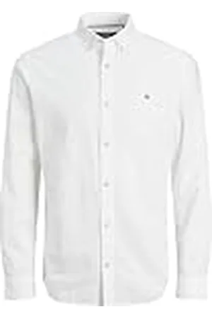 JACK & JONES Jprblusummer Shield Shirt L/S Camisa de Manga Larga, , M para Hombre