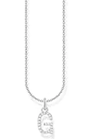 Thomas Sabo Collar con letra G de plata de ley 925 y circonitas KE2246-051-14