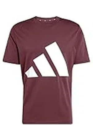 adidas Hombre Essentials Big Logo Single Jersey tee, Aurora Ruby/White, M