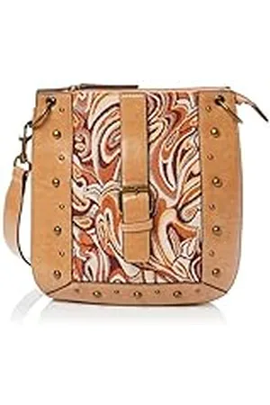 USHA Handtasche, Bolso de Mujeres, Beige Multicolor
