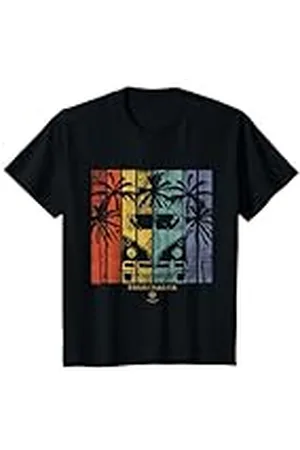 Volkswagen Niños Type 2 T1 Retro Campervan Playa Palmeras Niños Camiseta
