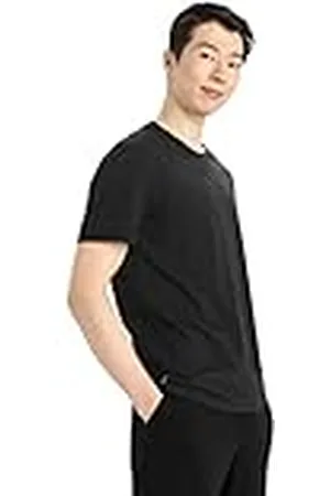 Icebreaker Hombres Camiseta de Manga Corta Natural Blend Central Classic - para Uso Diario, Gimnasio y Entrenamiento - , XL
