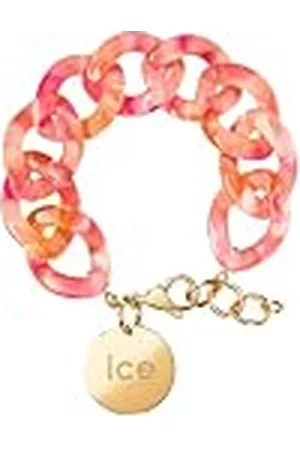 Ice-Watch ICE Jewellery, Chain Bracelet, Pink yellow, Pulsera de malla XL para mujer con medalla de oro (020999)
