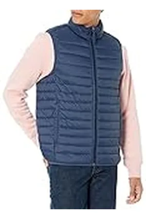 Amazon Chaleco Plumífero Plegable y Ligero, Resistente a la Lluvia Hombre, , M