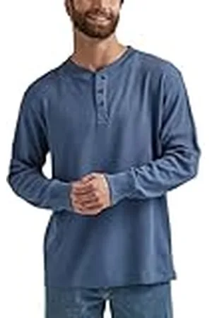 Wrangler Authentics Henley de Manga Larga para Hombre Camisa, , XL