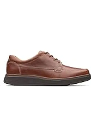 Clarks Un Abode Ease, Zapatos de Cordones Derby Hombre, Marrón (Dark Tan Leather), 46 EU
