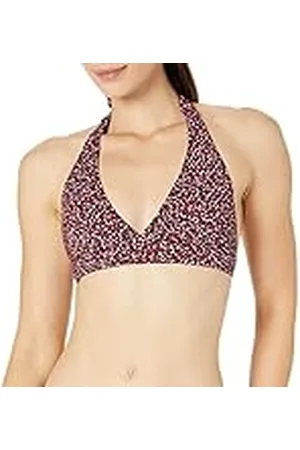 Amazon Top de Bikini con Tirantes, Escote Halter y Soporte Ligero (Disponible en Tallas Grandes) Mujer, , 44