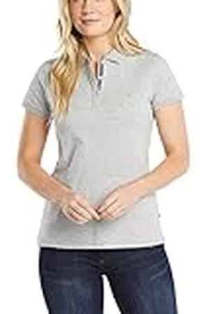 Nautica Polo de Manga Corta de 3 Botones Transpirable 100% algodón Camisa, , S para Mujer