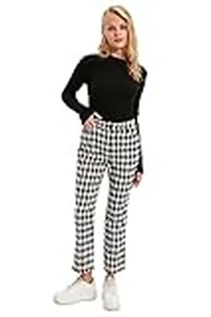 Trendyol Plaid Pants Calzoncillos, 32 De Las Mujeres