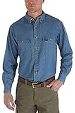 Wrangler Riggs Workwear - Camisa de Trabajo para Hombre - Azul - 3X-Large Tall