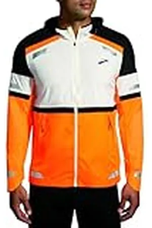 Brooks 211519167 Run Visible Jacket 2.0 Jacket Hombre Ecru/Fluoro Flash/Black Tamaño 30