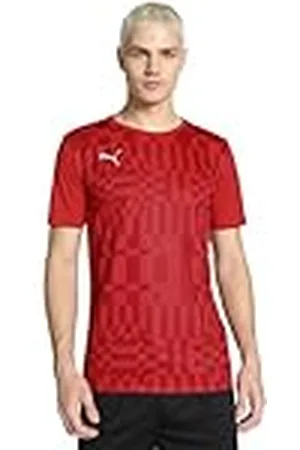 PUMA Camiseta Gráfica Individualrise, Rojo-Negro, S Hombre