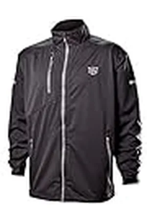 Wilson Staff Hombre Chaqueta de golf impermeable, STAFF MODEL RAIN JACKET, Poliéster, Negro, Talla S, WGA700712SM