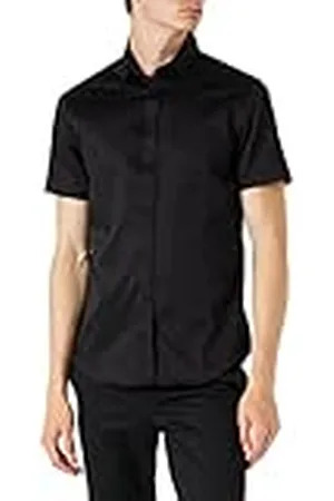 Armani Exchange Stretch Satin Slim Camisa, , 42 (Talla del Fabricante: Medium) para Hombre