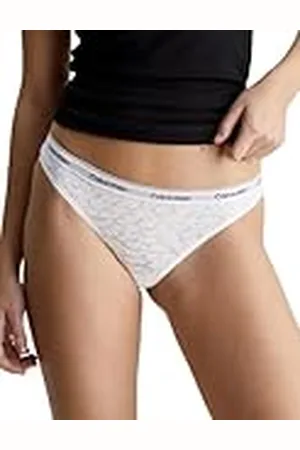 Calvin Klein Pack de 3 Braguitas Tipo Tanga con Encaje para Mujer, , 3XL