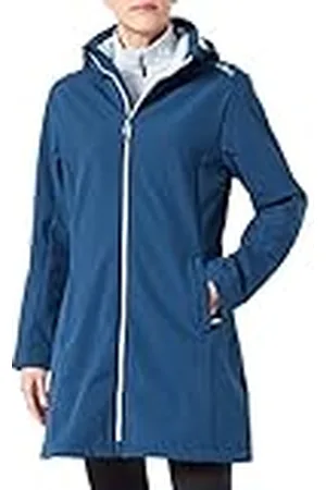 CMP Parka softshell de mujer con capucha desmontable, Blue Ink-Cristal Blue, XXS