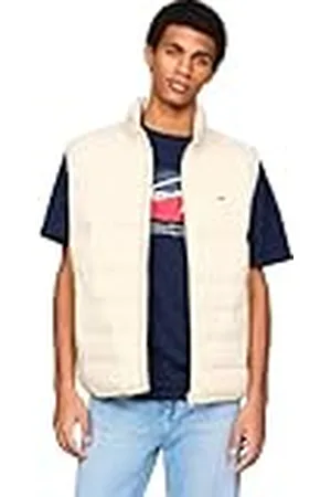Tommy Hilfiger Chaleco Hombre Light Down Vest Chaleco Acolchado, Marfil (Newsprint), M