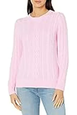 Amazon Jersey de Cuello Redondo y Manga Larga en Punto Trenzado con Ochos (Disponible en Tallas Grandes) Mujer, , XXL