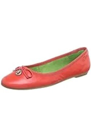 QS by s.Oliver Casual - Bailarinas de Cuero Mujer, Color Naranja, Talla 42
