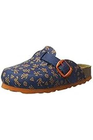 LICO Bioline Clog Kids, Zuecos, Blau/Orange, 27 EU