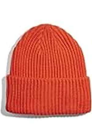 Pieces® Pchexo Hood Noos BC Gorro de Punto, Tangerine Tango, Talla única para Mujer