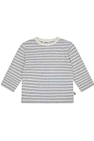 loud + proud Streifen mit Leinen und Bio Baumwolle, Gots Zertifiziert Camiseta de Manga Larga, , 122-128 Unisex niños