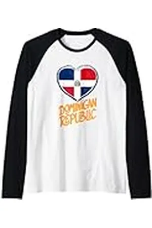 Fantasy ¿ Tu corazón late por la República Dominicana ? Camiseta Manga Raglan