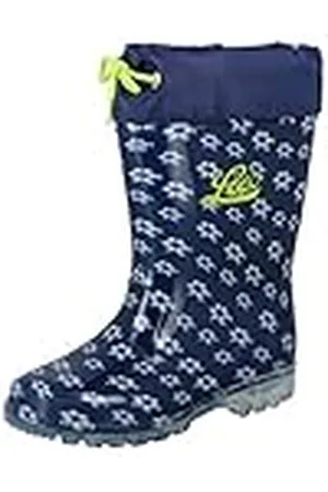 LICO Power Blinky, Botas de Agua, Azul (Marine/Weiß/Lemon Marine/Weiß/Lemon), 32 EU