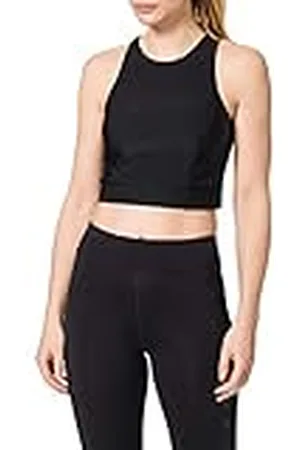 Urban classics Ladies Cropped Shiny Rib Top, Sujetador Deportivo, Mujer, , L