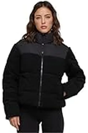 Urban classics Ladies Short Sherpa Mix Puffer Jacket Chaqueta, , S para Mujer
